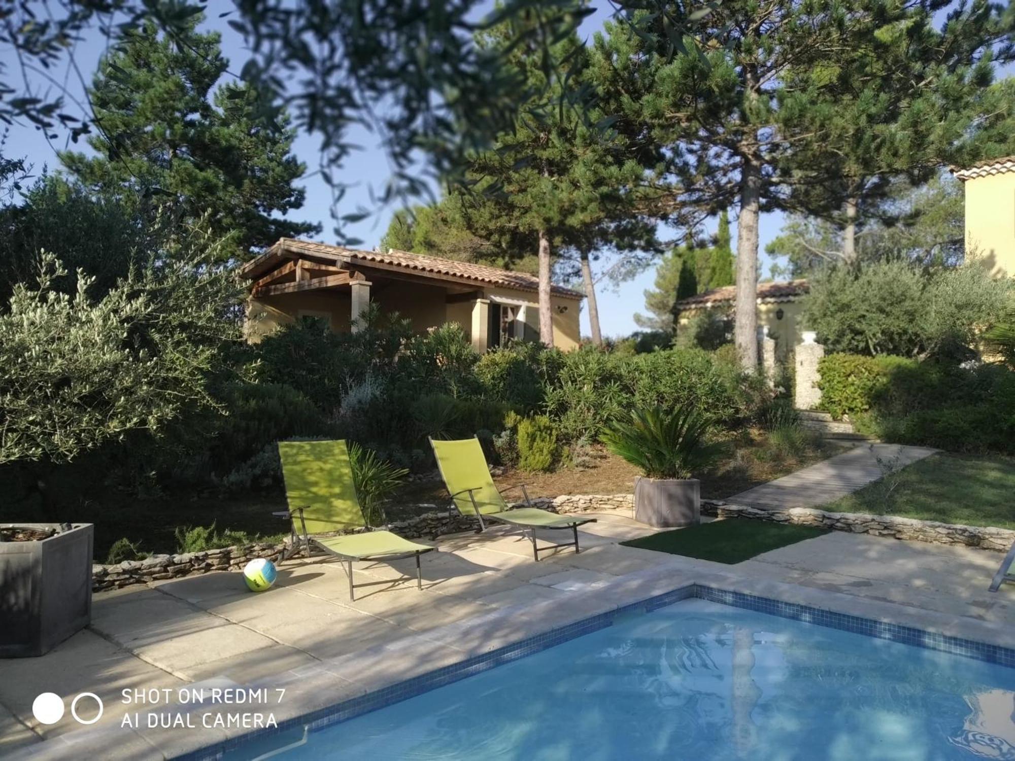 Proche Uzes Petit Gite Avec Grande Cuisine D'Ete Et Piscine Saint-Siffret ภายนอก รูปภาพ